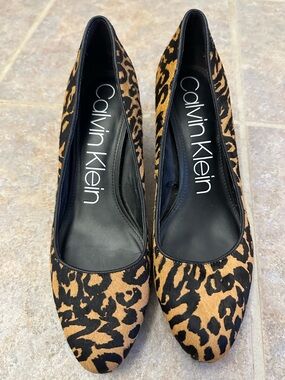 Calvin Klein Leopard Print Heels - Worn Once!
